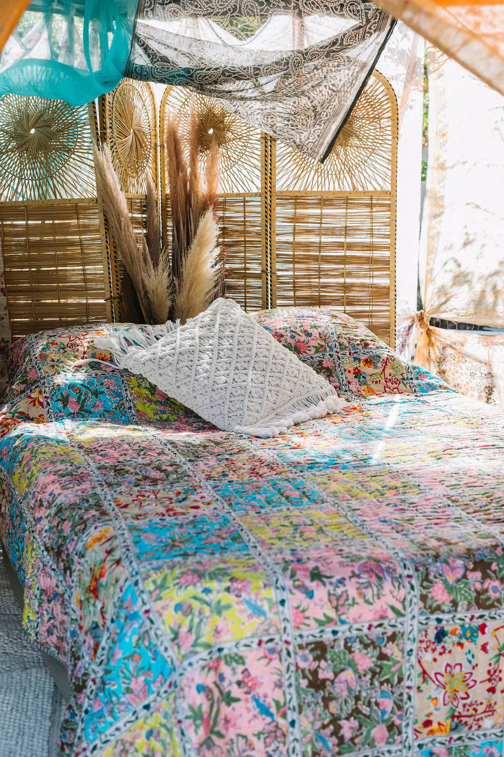 HOUSE OF SKYE | NEW ROMANTIC PATCHWORK QUILT | Bohemian Love Runway