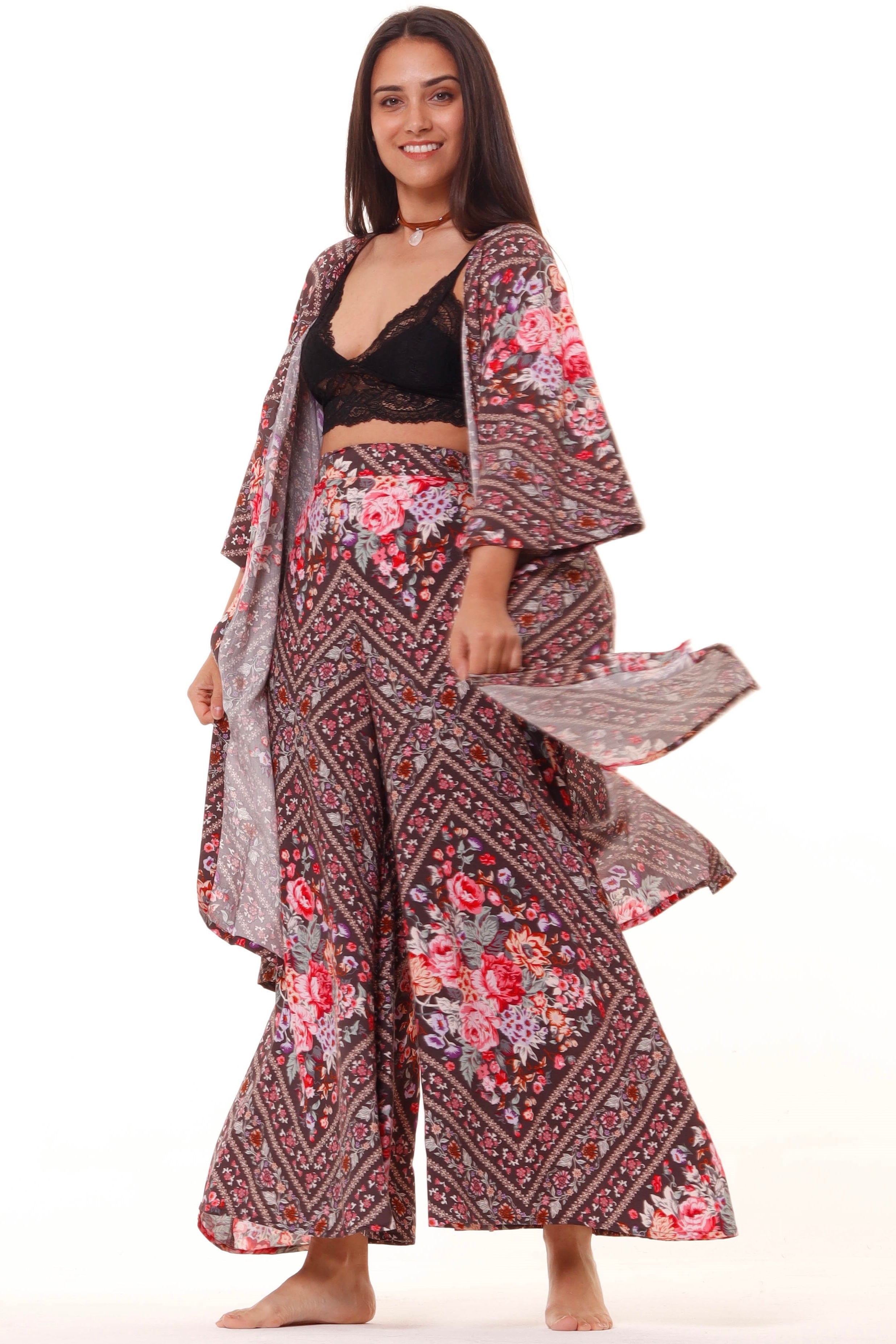 HONEY & STONE CO | BLACK DIAMOND PIPPA WIDE LEG PANT | Bohemian Love Runway