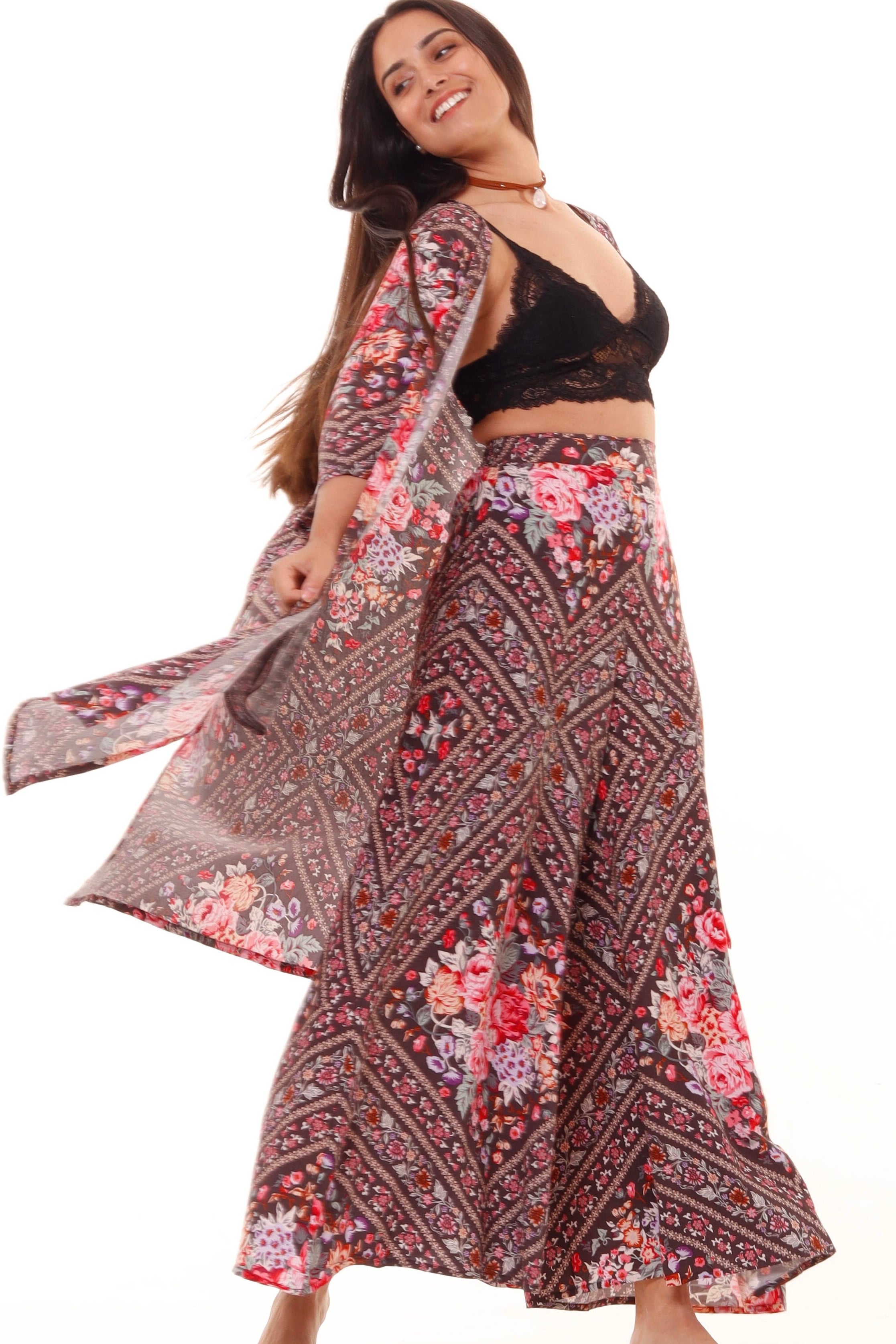 HONEY & STONE CO | BLACK DIAMOND PIPPA WIDE LEG PANT | Bohemian Love Runway