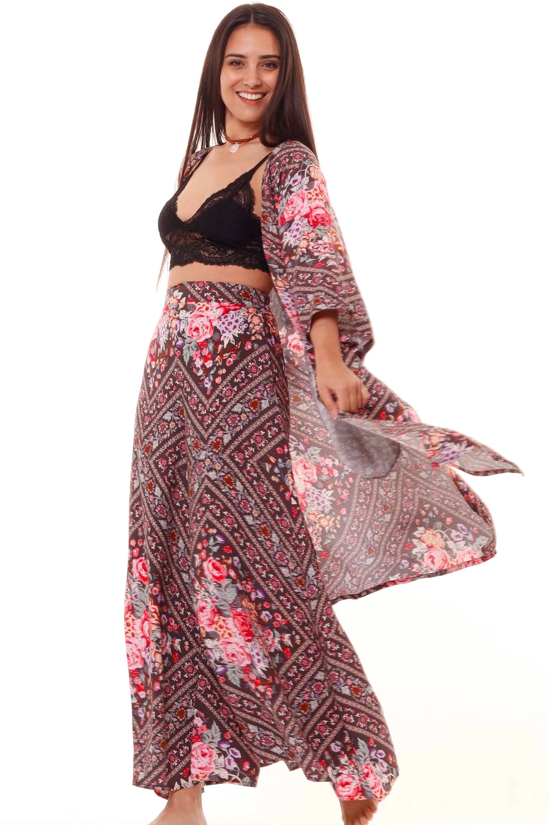 HONEY & STONE CO | BLACK DIAMOND PIPPA WIDE LEG PANT | Bohemian Love Runway