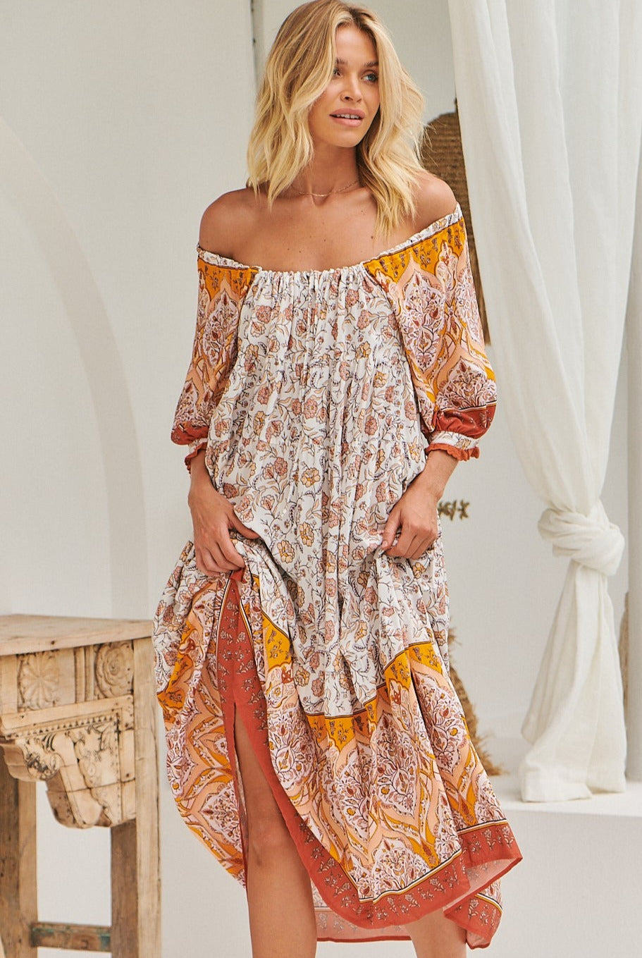 JAASE | QUINCY BLOSSOM MIDI DRESS | Bohemian Love Runway