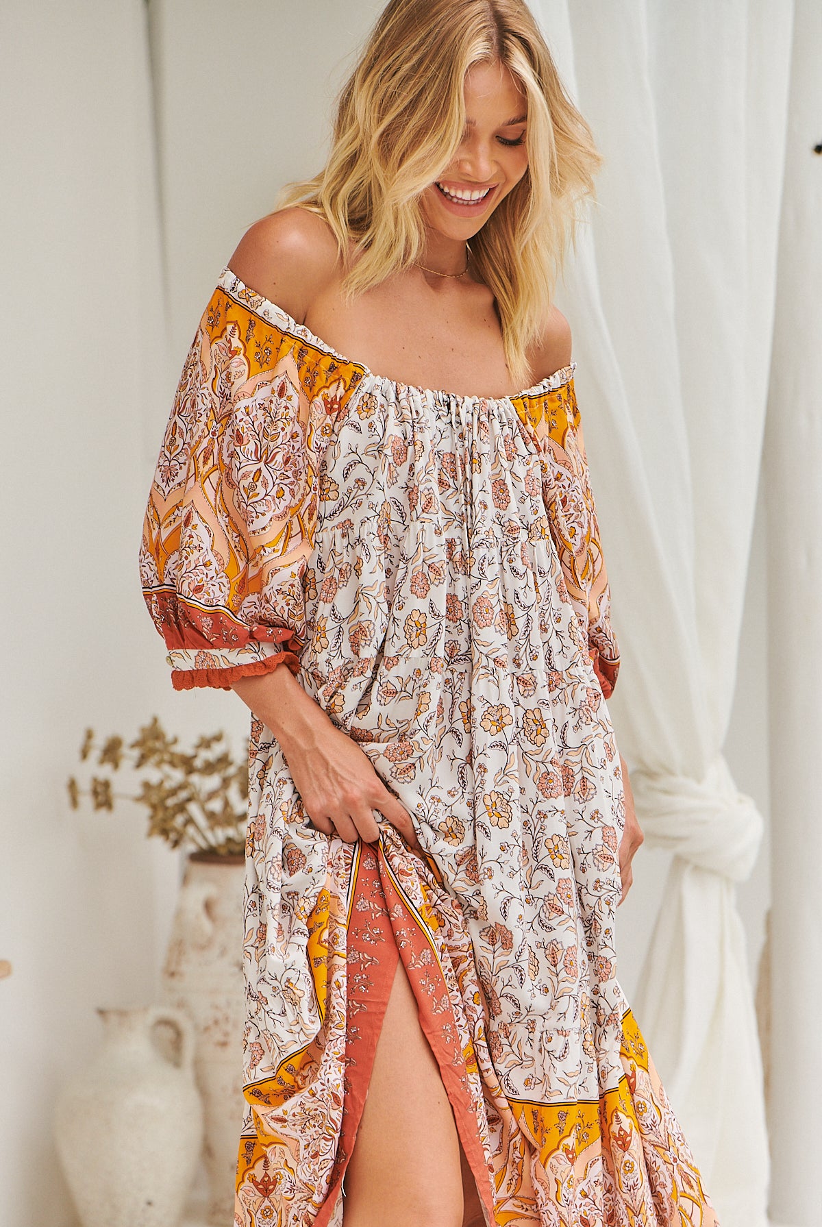 JAASE | QUINCY BLOSSOM MIDI DRESS | Bohemian Love Runway