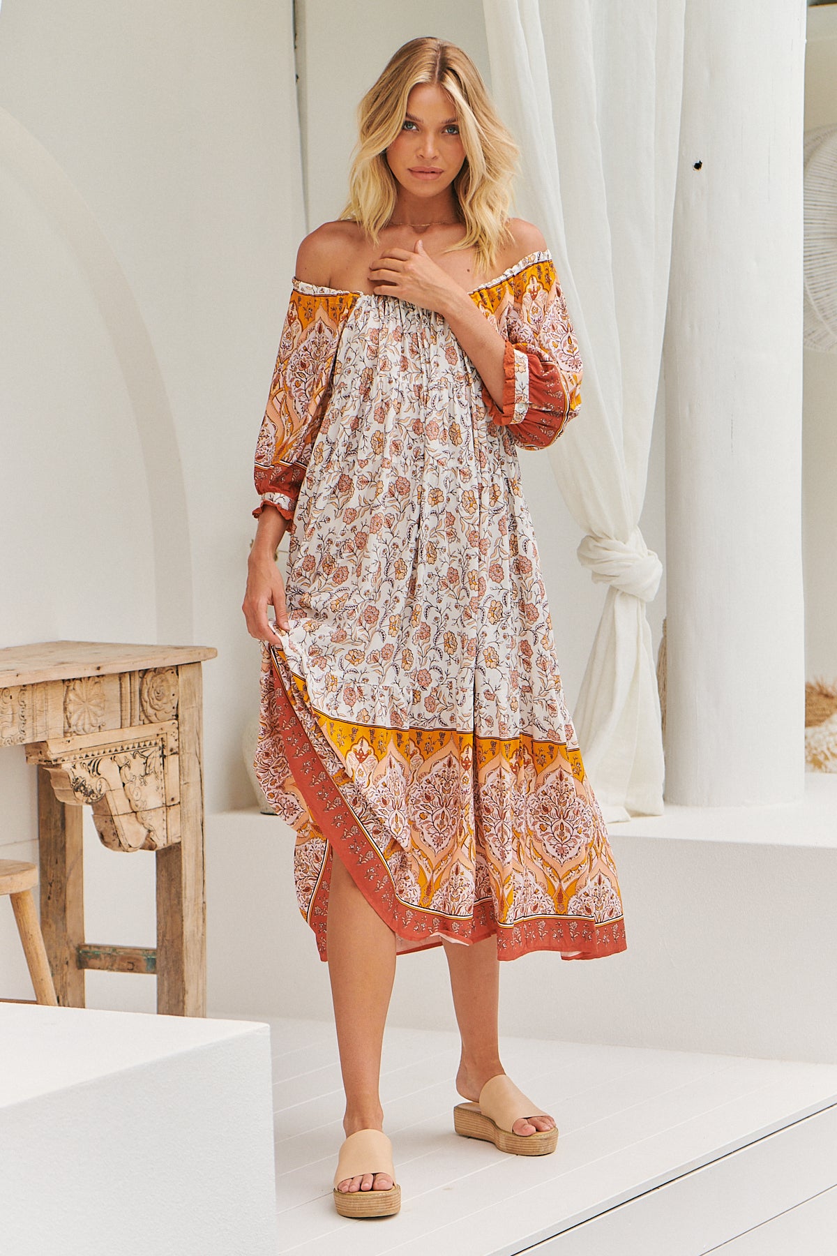 JAASE | QUINCY BLOSSOM MIDI DRESS | Bohemian Love Runway