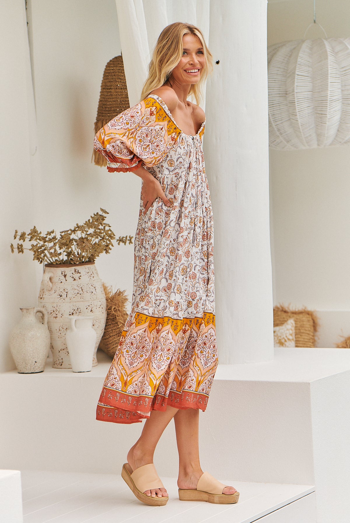 JAASE | QUINCY BLOSSOM MIDI DRESS | Bohemian Love Runway