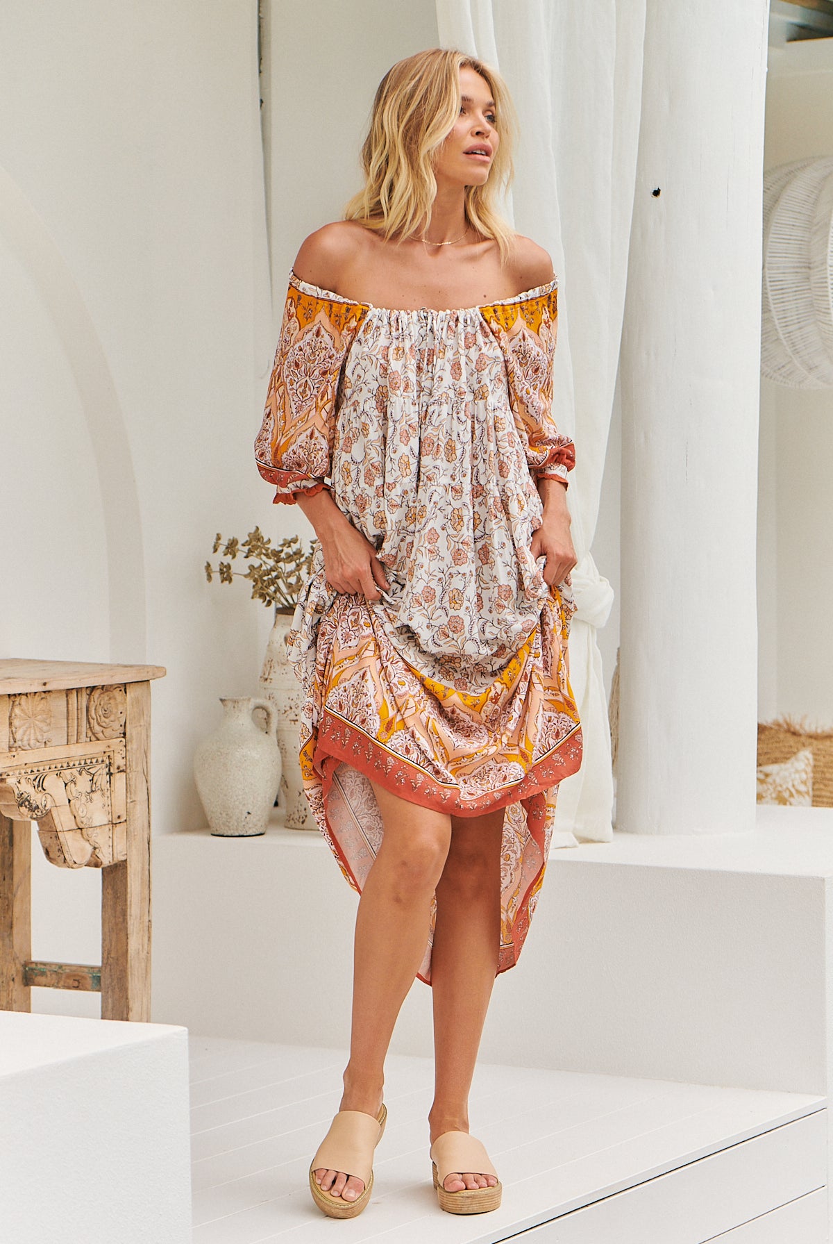 JAASE | QUINCY BLOSSOM MIDI DRESS | Bohemian Love Runway