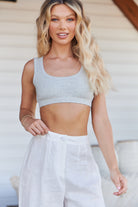 JAASE | ALEENA CROP TANK TOP GREY | Bohemian Love Runway