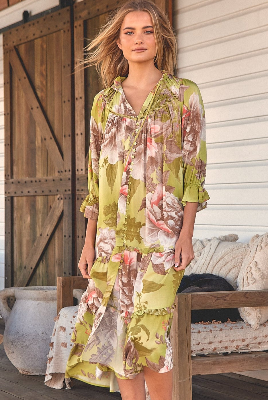 JAASE | MISTLETOE BRIANA MIDI DRESS | Bohemian Love Runway