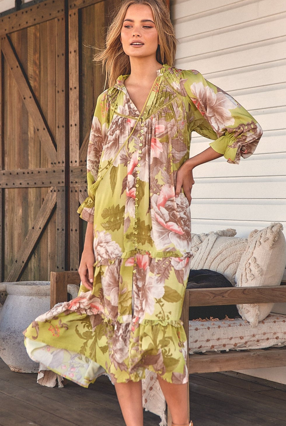 JAASE | MISTLETOE BRIANA MIDI DRESS | Bohemian Love Runway