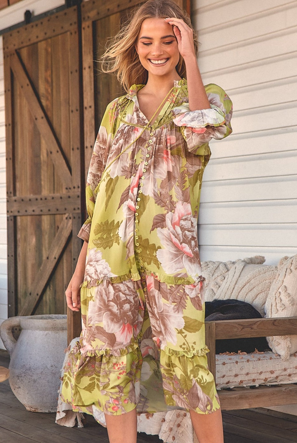 JAASE | MISTLETOE BRIANA MIDI DRESS | Bohemian Love Runway