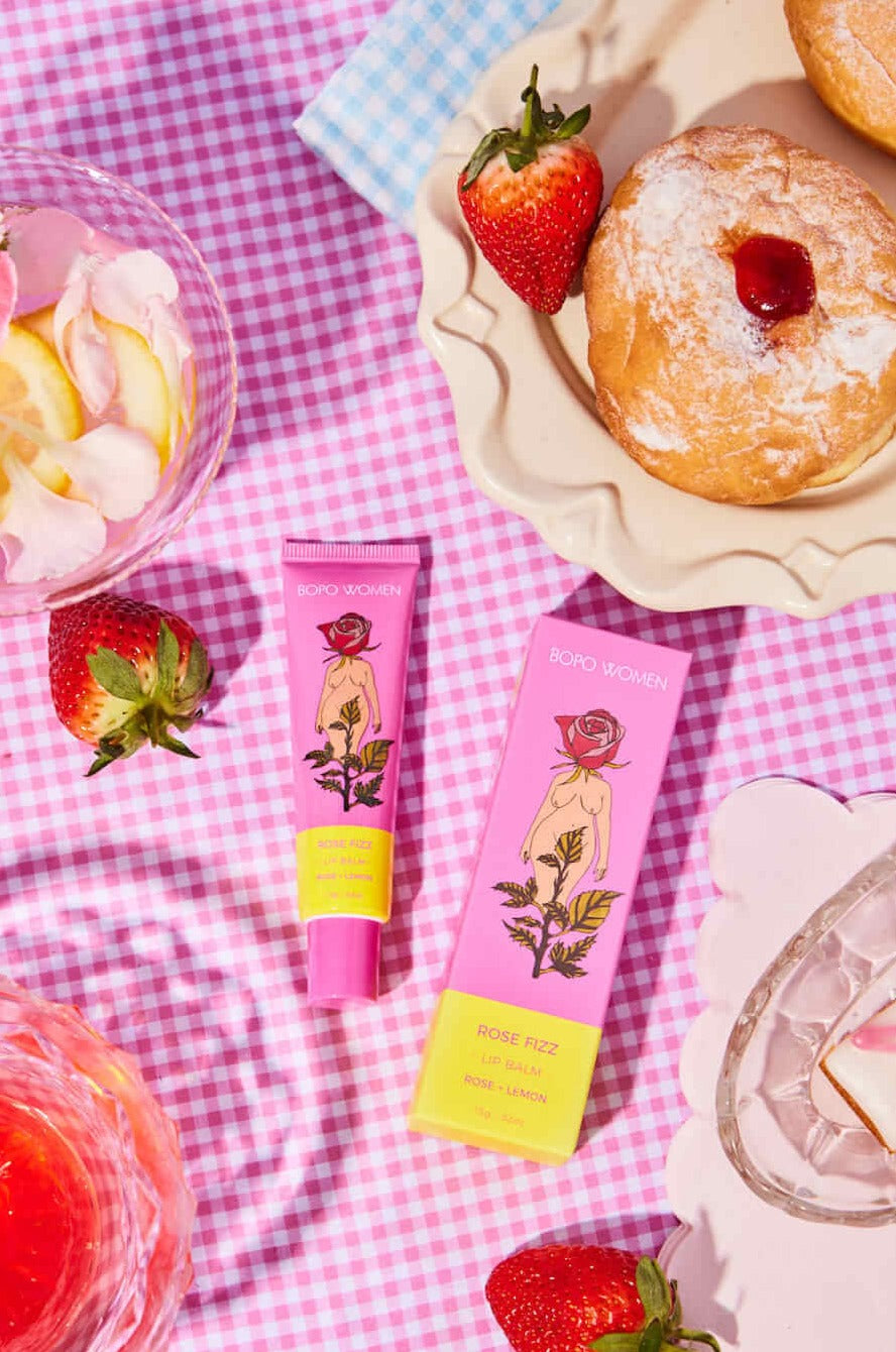 BOPO WOMEN | ROSE FIZZ LIP BALM | Bohemian Love Runway
