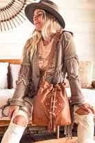 MAHIYA | MOON CHILD BAG TAN | Bohemian Love Runway