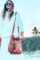 MAHIYA | MOON CHILD BAG TAN | Bohemian Love Runway