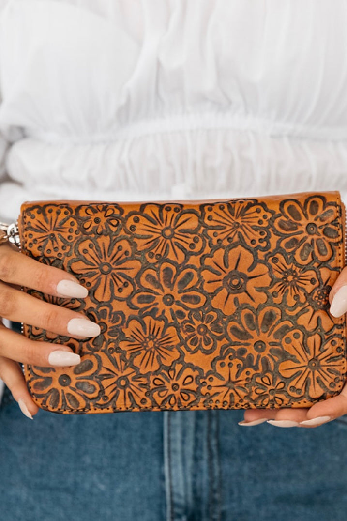 SHOE SHU | RETRO POPPY ZIP ROUND WALLET | Bohemian Love Runway