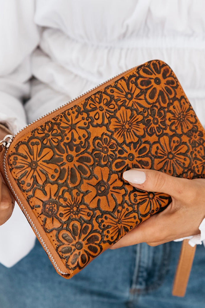 SHOE SHU | RETRO POPPY ZIP ROUND WALLET | Bohemian Love Runway