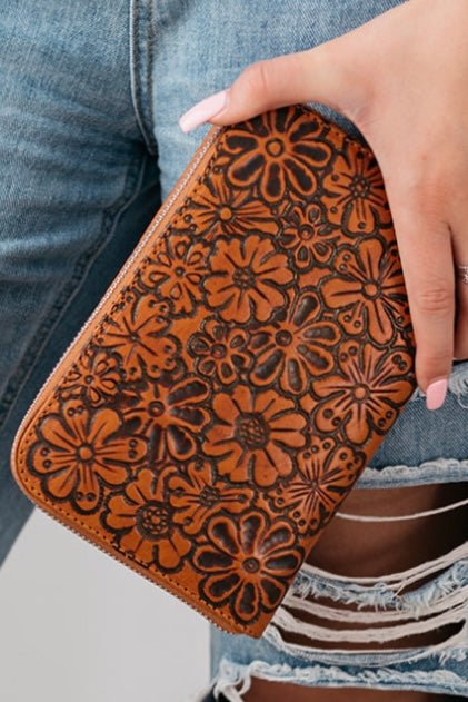 SHOE SHU | RETRO POPPY ZIP ROUND WALLET | Bohemian Love Runway