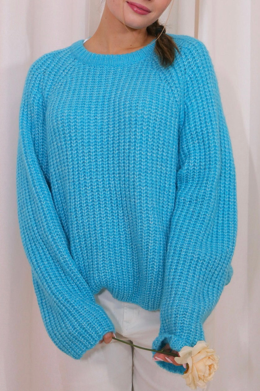 SLIDE SHOW | AZURE KNIT SWEATER COBALT | Bohemian Love Runway