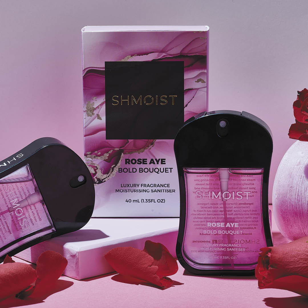 SHMOIST | ROSE AYE BOLD BOUQUET HAND SANITIZER | Bohemian Love Runway