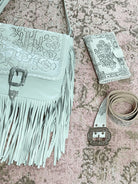 HOUSE OF SKYE | DESERT ROSE LEATHER BELT VINTAGE WHITE | Bohemian Love Runway