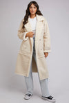 ALL ABOUT EVE | MIA SHERPA COAT NATURAL | Bohemian Love Runway
