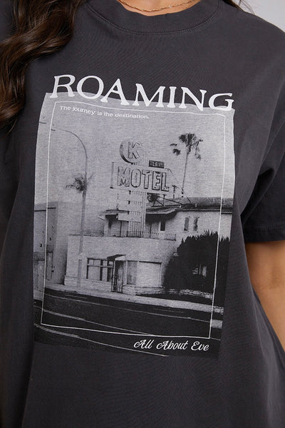ALL ABOUT EVE | ROAMING TEE WASHED BLACK | Bohemian Love Runway