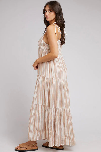 ALL ABOUT EVE | GROUNDED MAXI DRESS TAN | Bohemian Love Runway