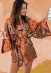  INTO THE SUNSET | THE EVA SHORT KIMONO IN CINNAMON | Bohemian Love Runway
