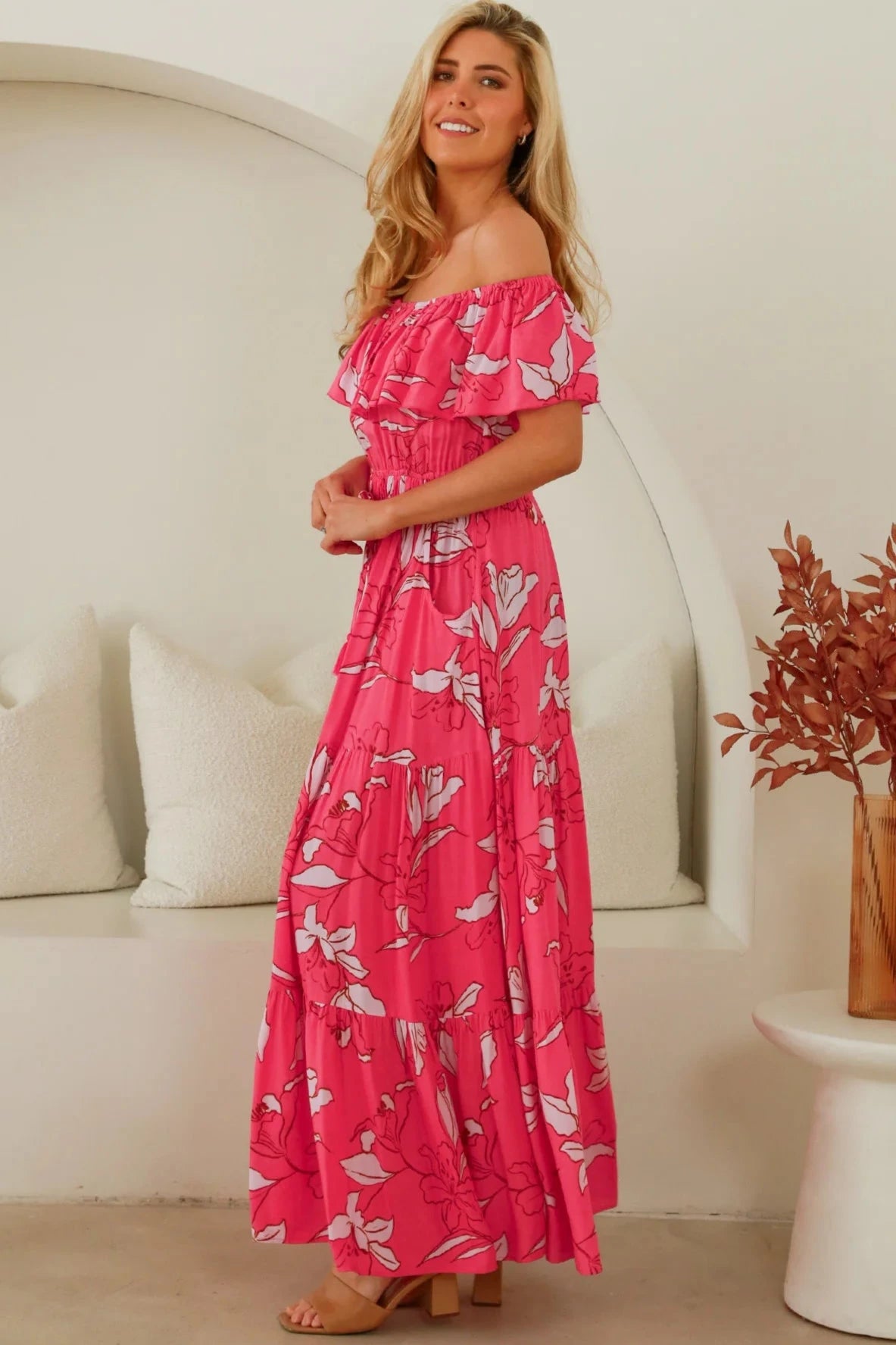  AVA & MIA | GRACIE OFF THE SHOULDER MAXI DRESS | Bohemian Love Runway