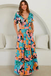 RIVER V-NECK MAXI DRESS