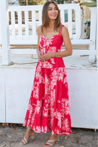  AVA & MIA | VALENTINE FRONT TIE MAXI DRESS | Bohemian Love Runway