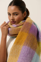  ANGELS WHISPER | CAITYLYN MULTI CHECK FLUFFY SCARF | Bohemian Love Runway