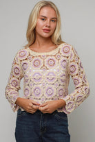 WILLOW | FERNANDA CROCHET LONG SLEEVE TOP | Bohemian Love Runway