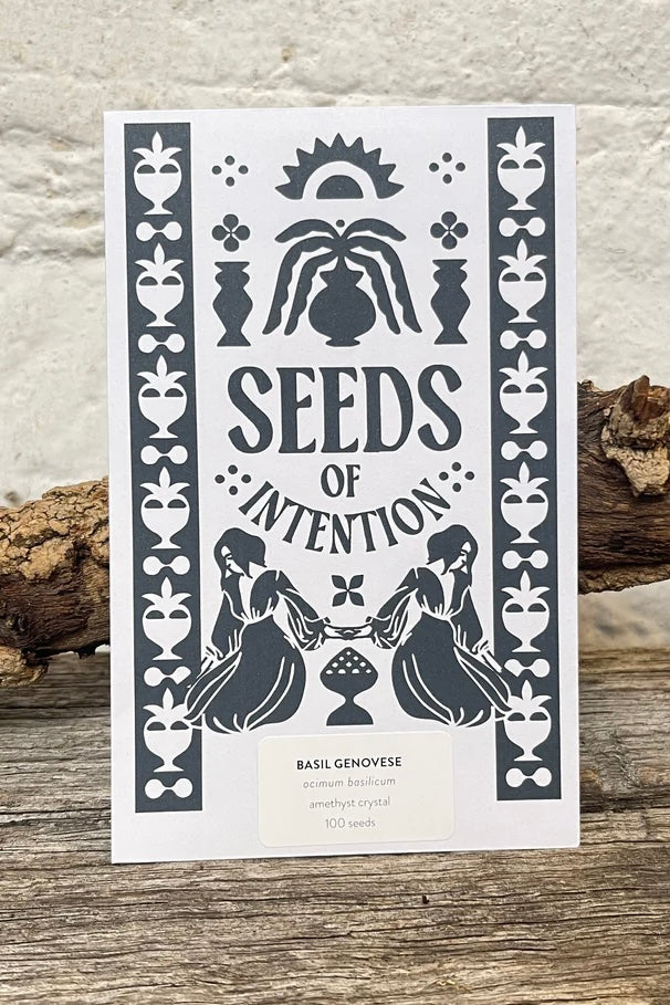  SALT AND RAINBOWS | SEEDS OF INTENTION GENOVESE BASIL | Bohemian Love Runway