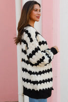  CHARLOTTE THE LABEL | PENNY KNIT CARDIGAN PINK BLACK | Bohemian Love Runway