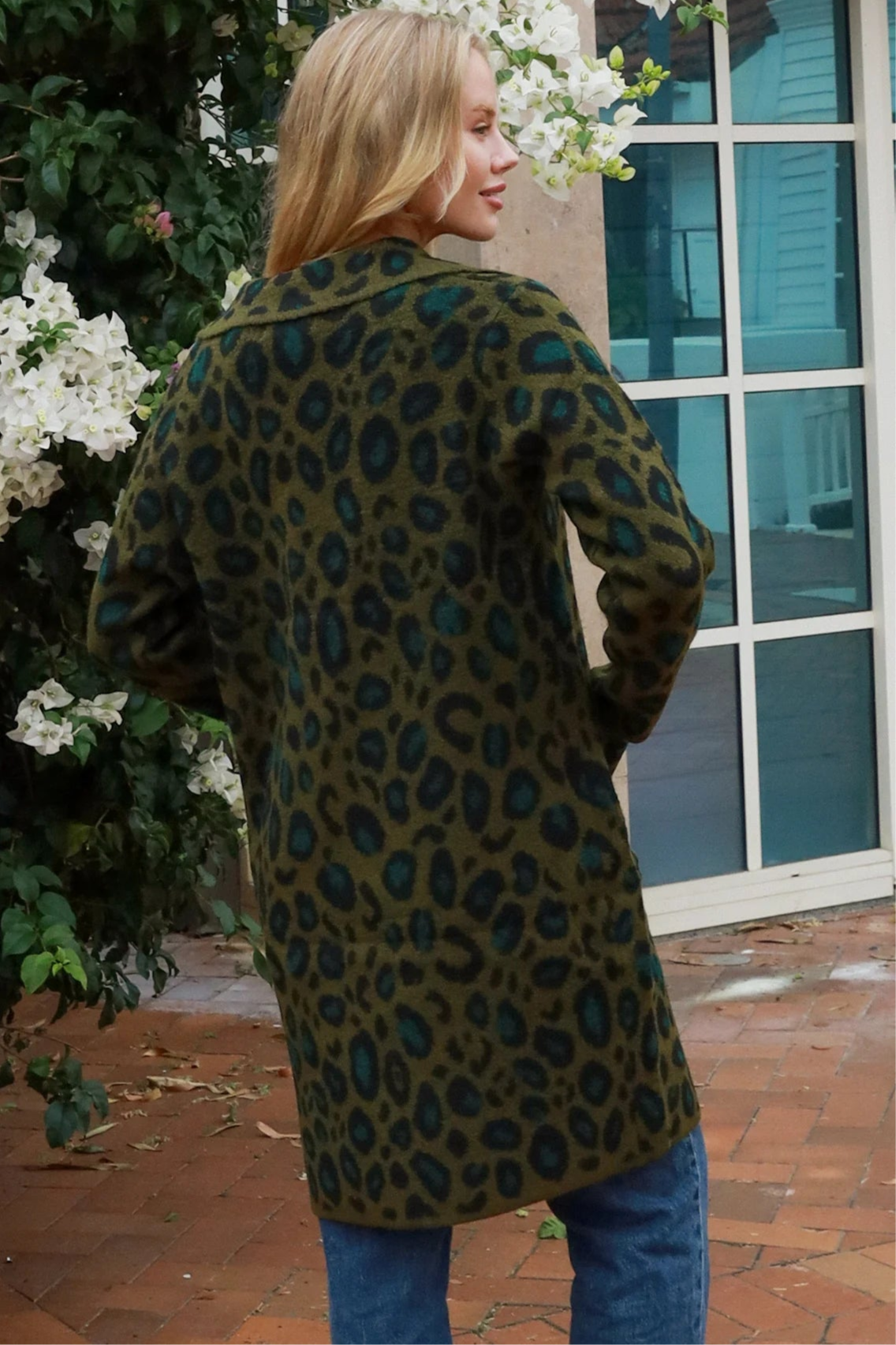  CHARLOTTE THE LABEL | SABA ANIMAL PRINT LONGLINE POCKET CARDIGAN JACKET | Bohemian Love Runway