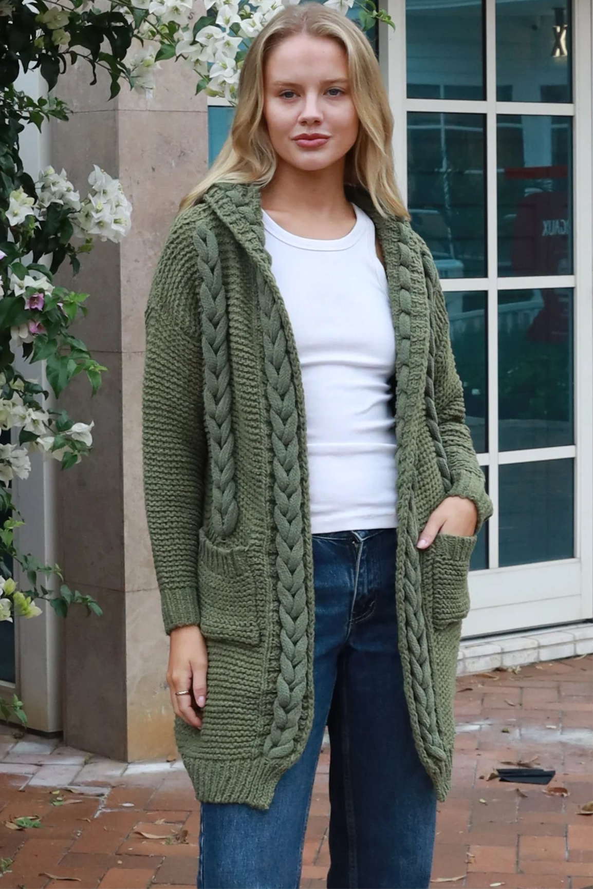  ISABELLA | HARMONY KNIT CARDIGAN OLIVE | Bohemian Love Runway