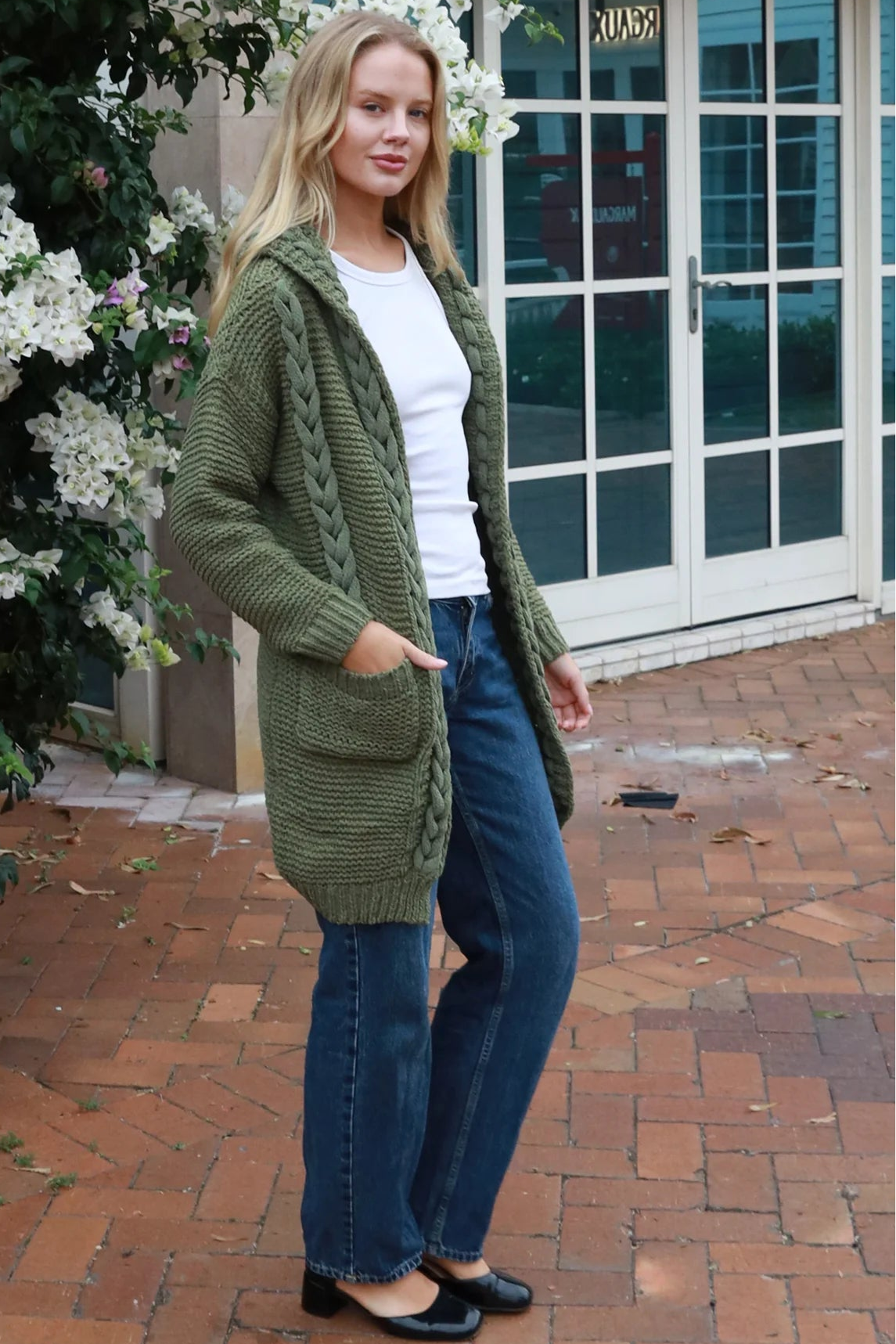  ISABELLA | HARMONY KNIT CARDIGAN OLIVE | Bohemian Love Runway