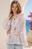  SALTY PALM | MARIBEL COTTON BRODERIE ANGLAISE EYELET BLOUSE | Bohemian Love Runway