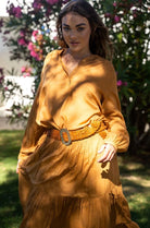  HOUSE OF SKYE | HENDRIX WOVEN LEATHER BELT TAN | Bohemian Love Runway