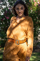  HOUSE OF SKYE | HENDRIX WOVEN LEATHER BELT TAN | Bohemian Love Runway