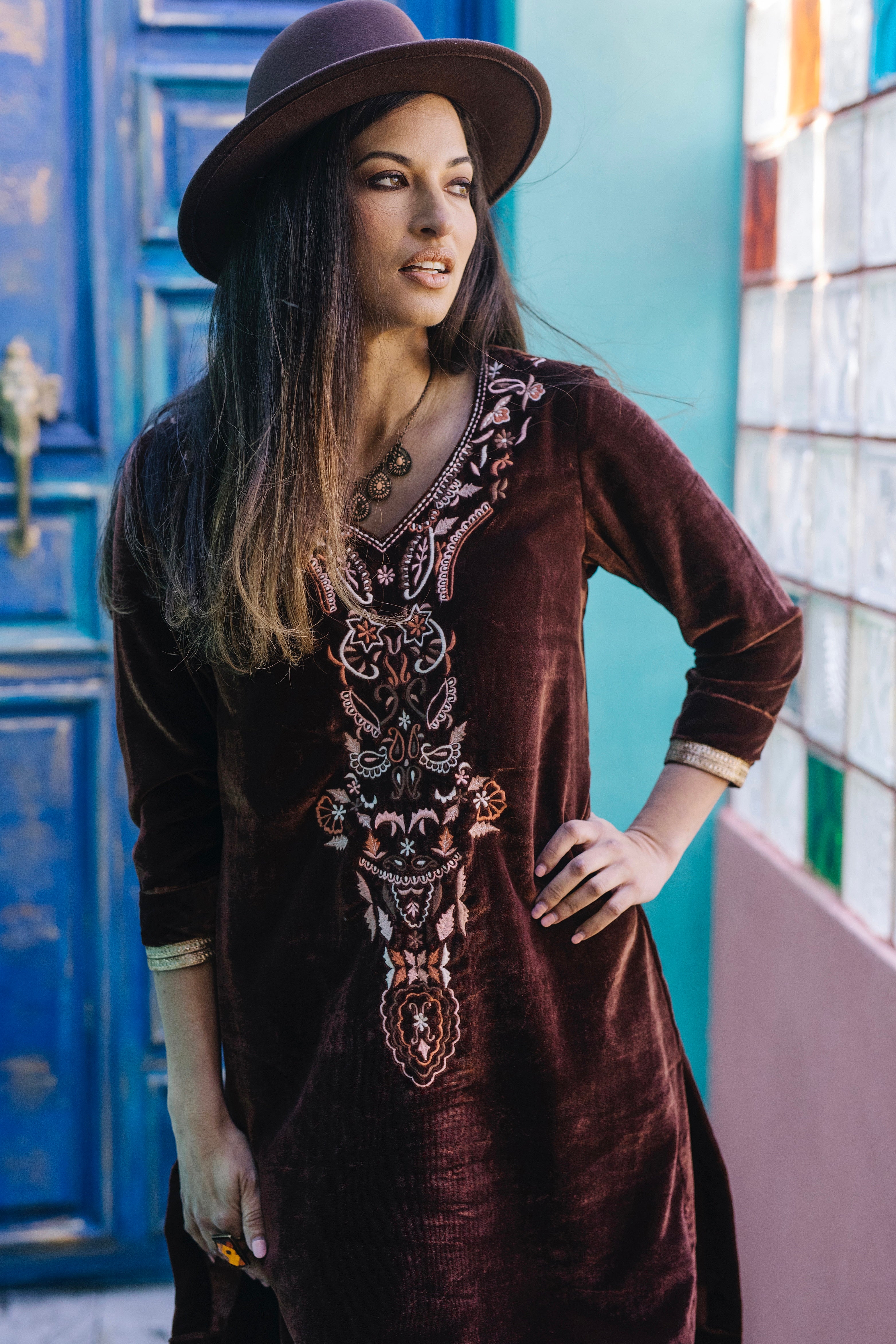  HOUSE OF SKYE | HENDRIX MINI DRESS CINNAMON | Bohemian Love Runway