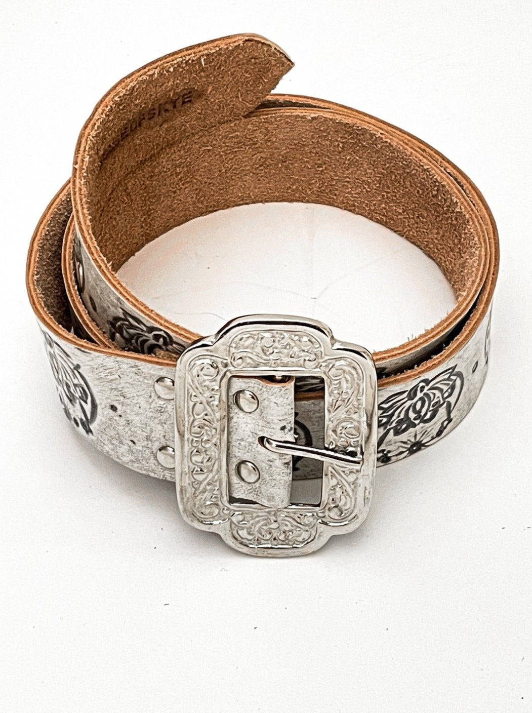  HOUSE OF SKYE | COSMIC LOVE LEATHER BELT VINTAGE WHITE | Bohemian Love Runway