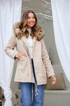  MISS MARLOW | MAYE FUR TRIM ANORAK LATTE | Bohemian Love Runway