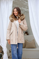  MISS MARLOW | MAYE FUR TRIM ANORAK LATTE | Bohemian Love Runway