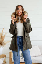  MISS MARLOW | MAYE FUR TRIM ANORAK KHAKI | Bohemian Love Runway