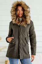  MISS MARLOW | MAYE FUR TRIM ANORAK KHAKI | Bohemian Love Runway