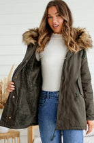  MISS MARLOW | MAYE FUR TRIM ANORAK KHAKI | Bohemian Love Runway