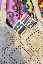Vanilla crochet shoulder bag with slouchy artisan texture perfect for summer days and boho styling.
