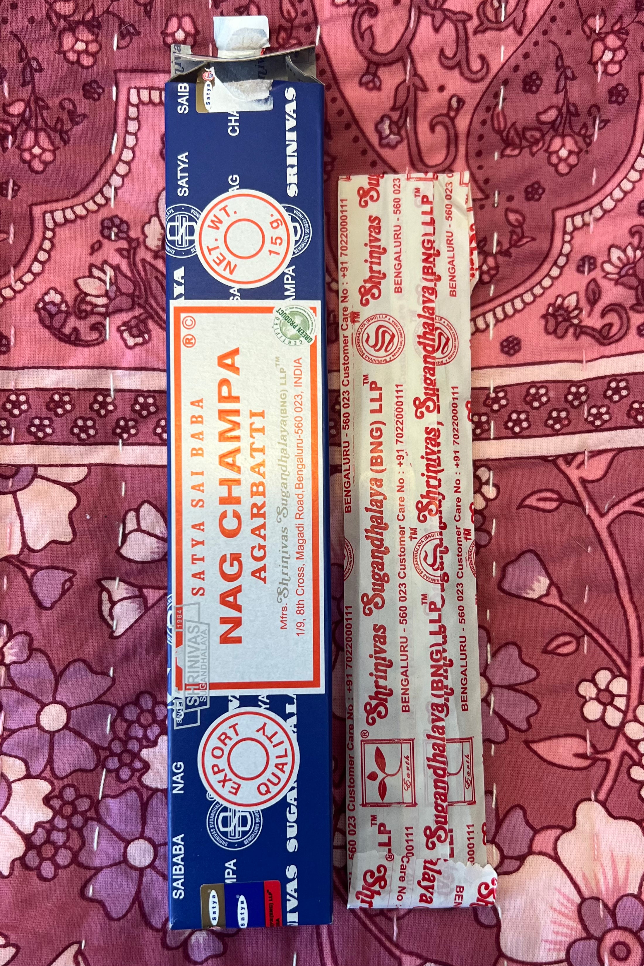  SATYA | NAG CHAMPA INCENSE X 3 | Bohemian Love Runway