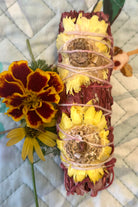  BOHEMIAN LOVE RUNWAY | CALIFORNIA WHITE SAGE SUNFLOWER SMUDGE STICK | Bohemian Love Runway