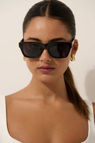  ANGELS WHISPER | RIA SQUARE SUNGLASSES IN BLACK | Bohemian Love Runway